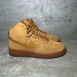 Nike Air Force 1 Hi Sneakers CK0262-700 Womens sz 7 - tan suede